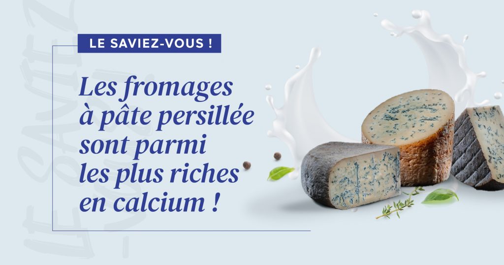 fromages à pâte persillée, calcium